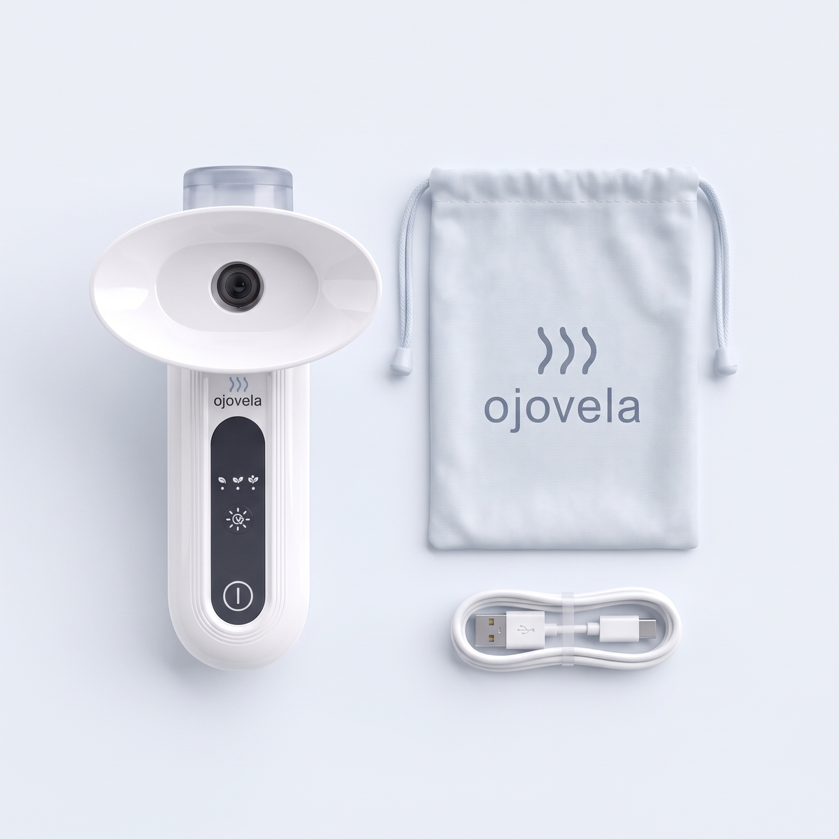 Qué incluye: Ojovela, bolsa de viaje y cable USB