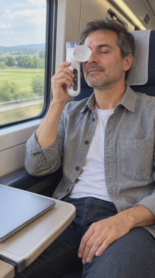 Ojovela en el tren